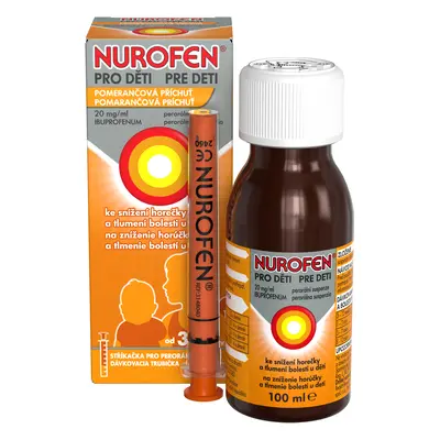 Nurofen pro děti 20mg pomeranč, perorální suspenze 100ml