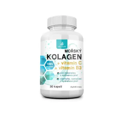 Allnature Mořský kolagen+vit.C+vit.B3 cps.30