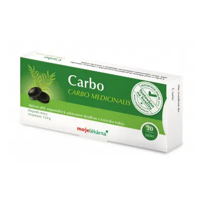 Carbo medicinalis tbl.20x300mg Moje lékárna