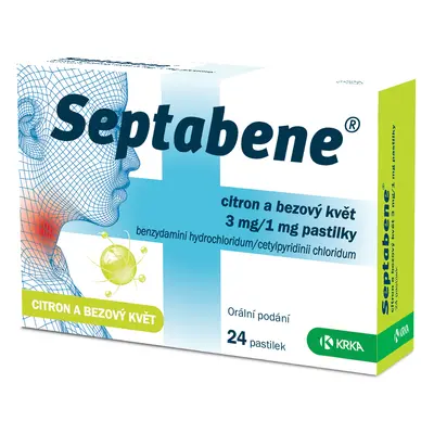 Septabene citron a bezový květ 3mg/1mg pas.24