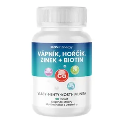 MOVit Vápník-Hořčík-Zinek + Biotin tbl.90