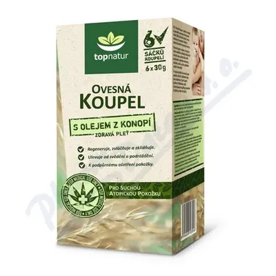 Ovesná koupel s olejem z konopí 6x30g TOPNATUR