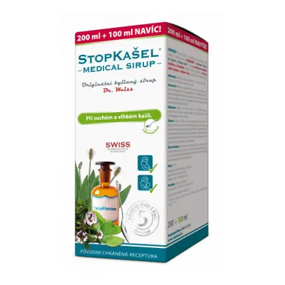 STOPKAŠEL Medical sirup Dr. Weiss 200+100ml NAVÍC