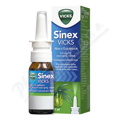 Sinex Vicks aloe+eukal 0.5mg/ml nas.spr.1x15ml/7.5