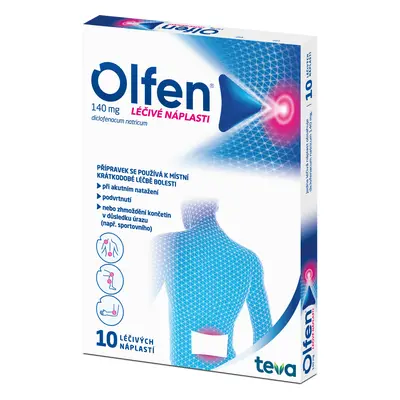 Olfen, léčivé náplasti 10x140 mg