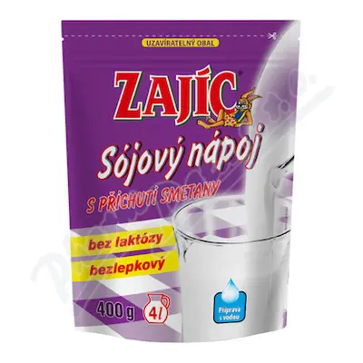 Sójový nápoj Zajíc s příchutí smetany 400g sáček