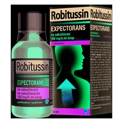 Robitussin Expectorans 100mg/5ml, sirup na odkašlávání 100 ml