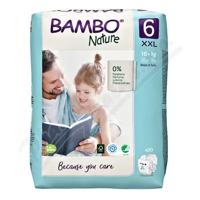 Bambo Nature 6 děts.plenkové kalhotky 16+ kg 20ks