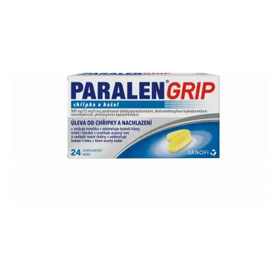 Paralen Grip chřipka a kašel 500/15/5mg tbl.flm.24