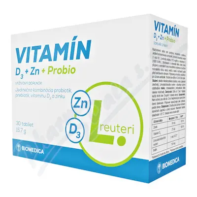 Vitamín D3 + Zn + Probio tbl.30 Biomedica