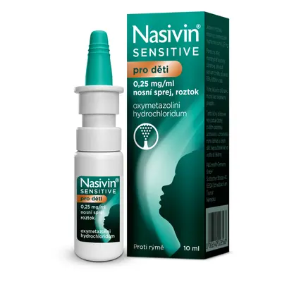 Nasivin Sensitive Děti 0.25mg/ml nas.spr.sol 10ml