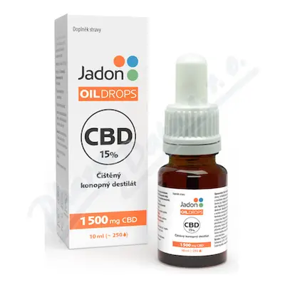 Jadon OIL DROPS konopný destilát CBD 15% 10ml