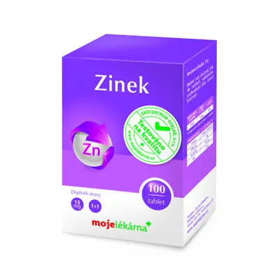 Zinek tbl.100x15mg Moje lékárna