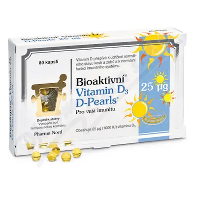 Bioaktivní Vitamin D3 D-Pearls 25mcg cps.80