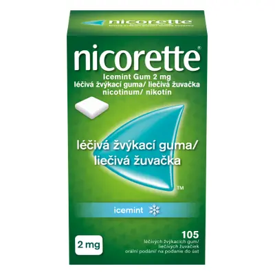 Nicorette Icemint Gum 2mg léčivá žvýkací guma 105