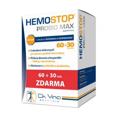 Hemostop Probio MAX Da Vinci Academia tob. 60+30