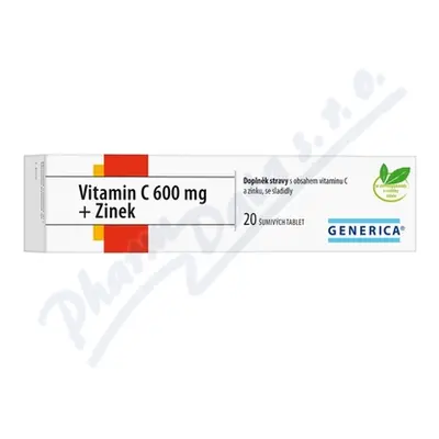 Vitamin C 600 mg + Zinek eff.tbl.20 Generica