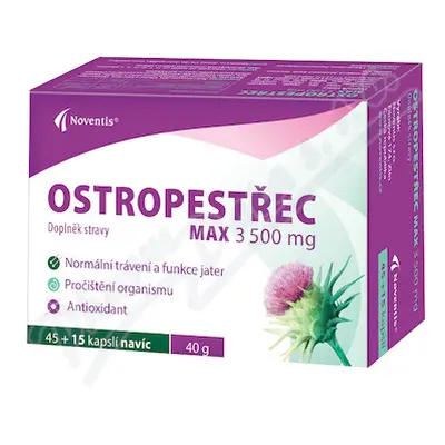 Ostropestřec Max 3500mg cps.45+15