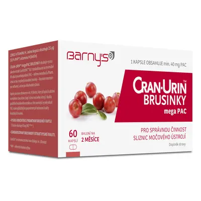 Barnys Cran-Urin megaPAC brusinky cps.60