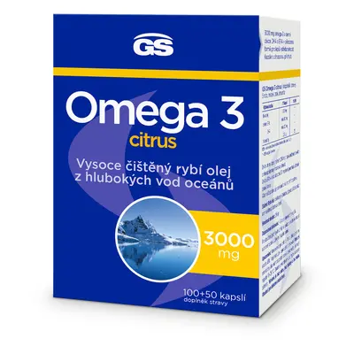 GS Omega 3 citrus, 100+50 kapslí