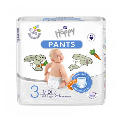 Happy Pants Midi plenkové kalhotky 26ks