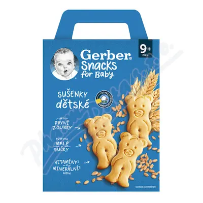 Gerber Snacks dětské sušenky 180g 9M