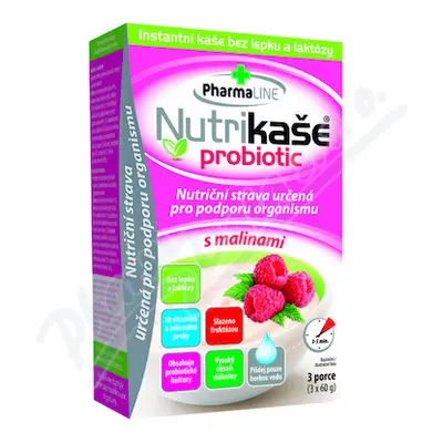 Nutrikaše probiotic s malinami 3x60g