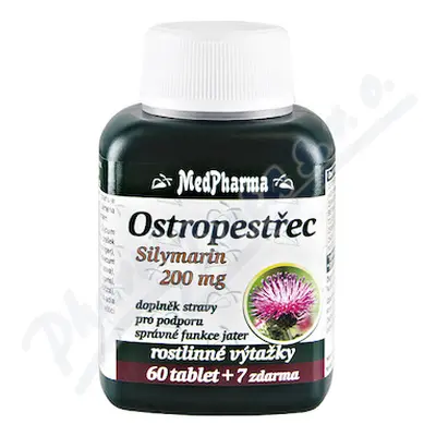 MedPharma Ostropestřec (Silymarin 200mg) tbl.67