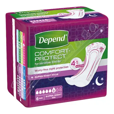 Depend Super Plus night inkont.vložky ženy 6ks