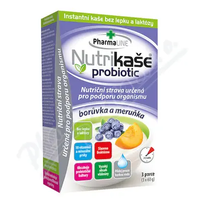 Nutrikaše probiotic meruňka a borůvka 180g (3x60g)