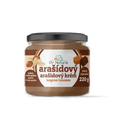 Dr.Natural Arašídový krém belgická čokoláda slaný karamel 220g