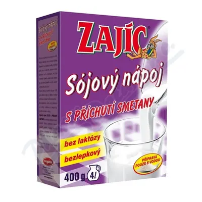 Sójový nápoj Zajíc s příchutí smetany 400g