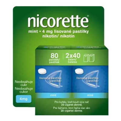 NicoretteMint 4 mg lisované pastilky 2x40ks