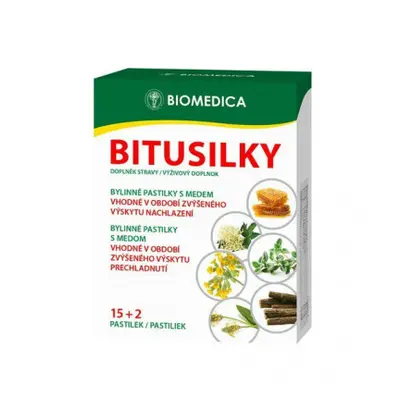 Bitusilky bylinné pastilky s medem 15+2