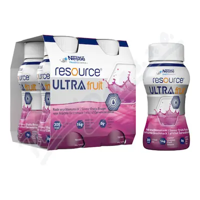 Resource Ultra Fruit Červené ovoce por.sol.4x200ml