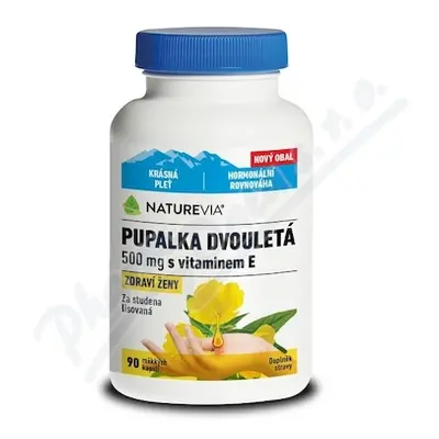 NatureVia Pupalka dvouletá 500mg s vit.E cps.90