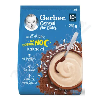 Gerber Cereal Ml.kaše na dobrou noc kakao 230g 10M