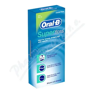 Oral-B dentální nit SuperFloss nastříhané pásky 50m