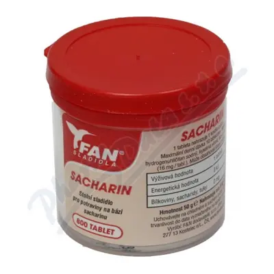 Fan sladidlo Sacharin 50g/800 tablet