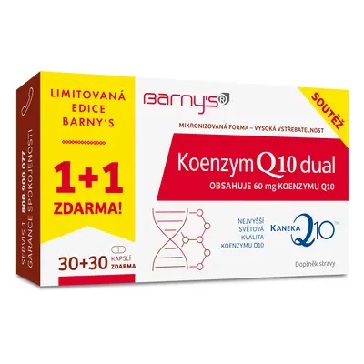 Barnys Koenzym Q10Dual limit.edice cps.30+30zdarma