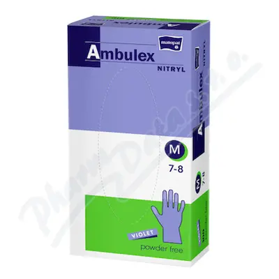 Ambulex Nitryl rukavice nepudrové violet M 100ks