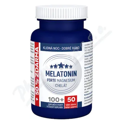 Melatonin Forte Magnesium chelát tbl.100+50 zdarma