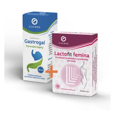 Gastrogal kapky 50ml + Lactofit femina cps 10