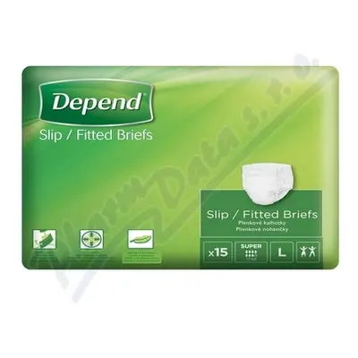 Depend Slip Super inkont.kalhotky vel.L 15ks