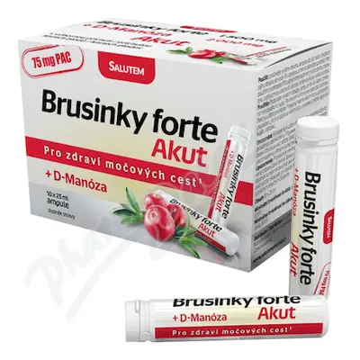 Brusinky Forte Akut 1500mg + D-Manosa 10 ampulí