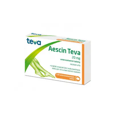 Aescin Teva, 20 mg, 120 enterosolventních tablet