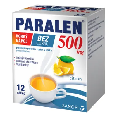 Paralen hor.náp.bez cukru 500mg por.plv.sol.scc.12