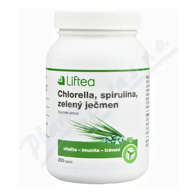 LIFTEA Chlorella/Spirulina/Zelený ječmen tbl.250