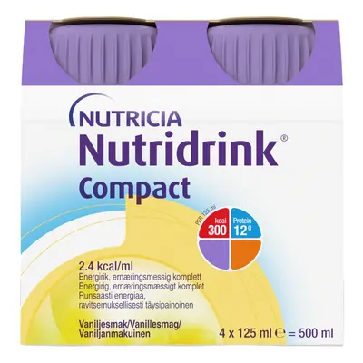 Nutridrink Compact s příchutí vanilkovou 4x125 ml