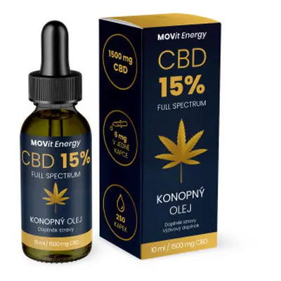 MOVit CBD 15% Full Spectrum konopný olej 10ml